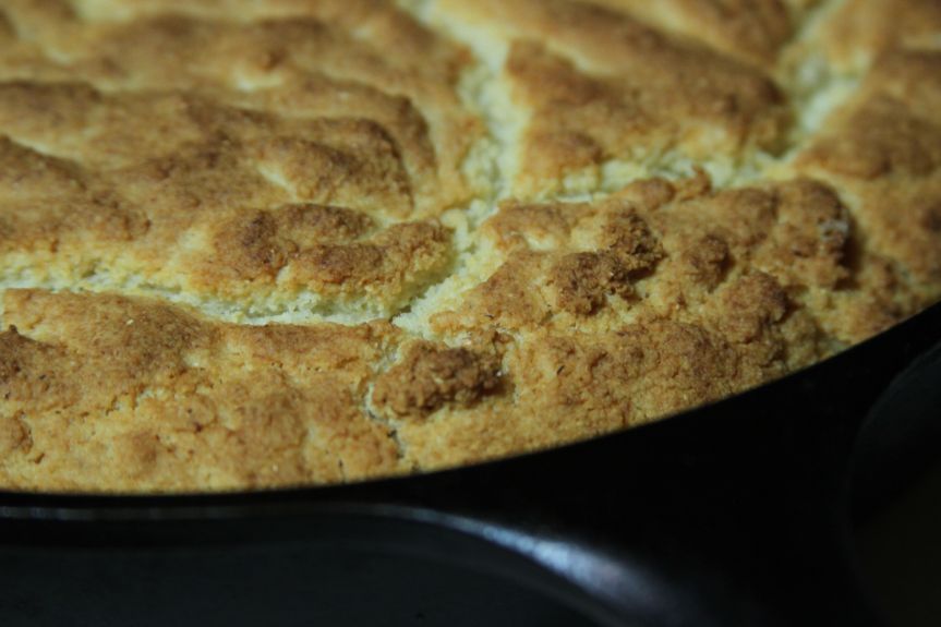 Iron Skillet Green Onion Corn Bread2